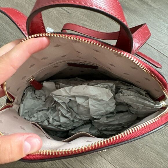 kate spade new york "staci" dome backpack saffiono leather red Curran - Picture 5 of 8